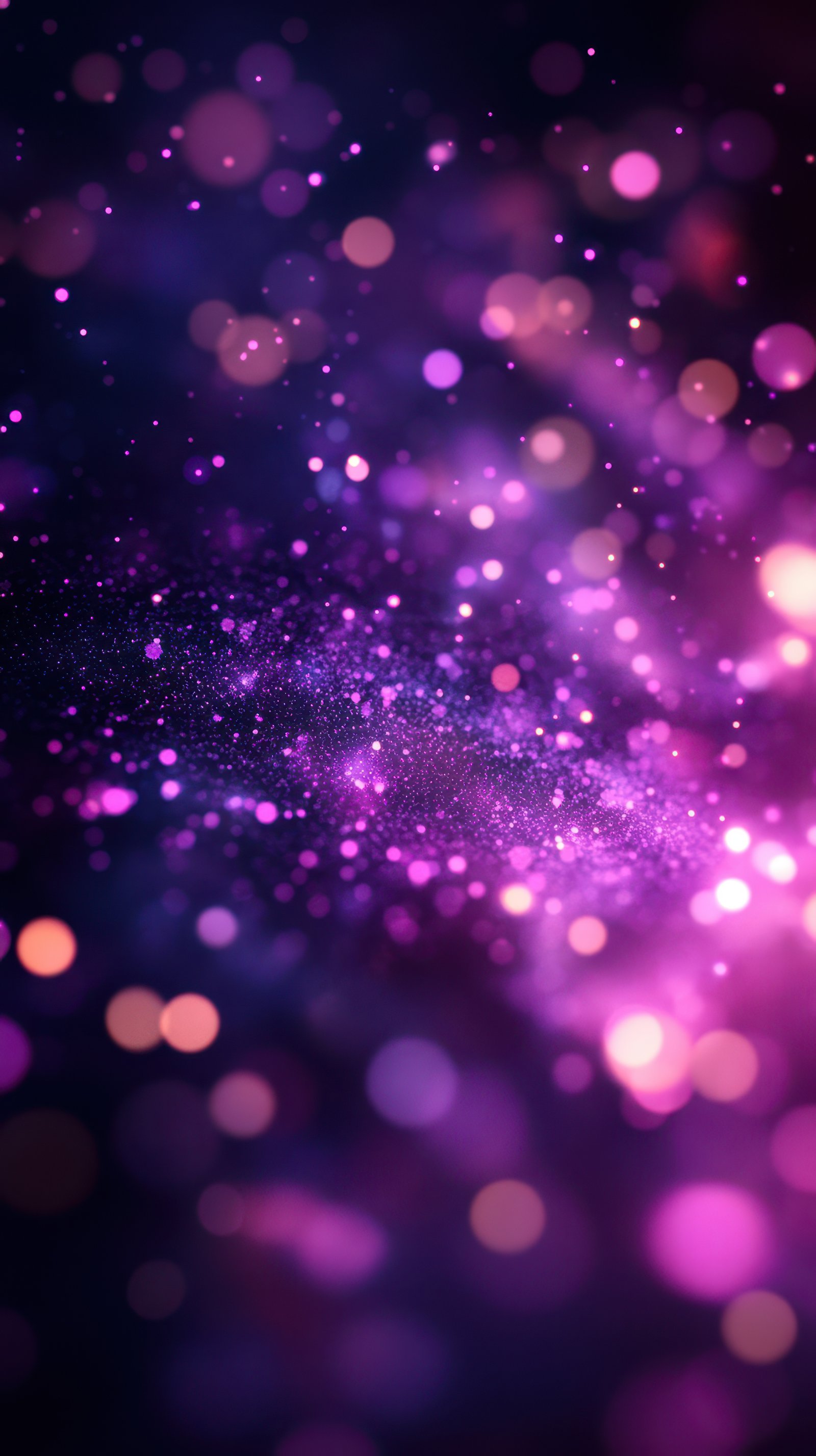 Colorful abstract background with glowing particles and starry effects in shades of purple and pink